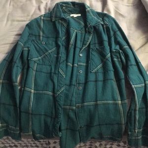 Pacsun green flannel size small